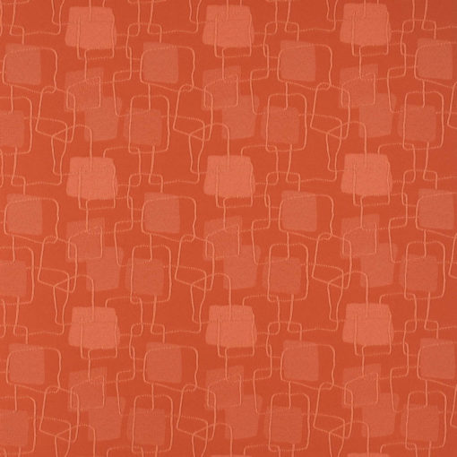 żakardowa - topaz - czerwono pomarańczowy